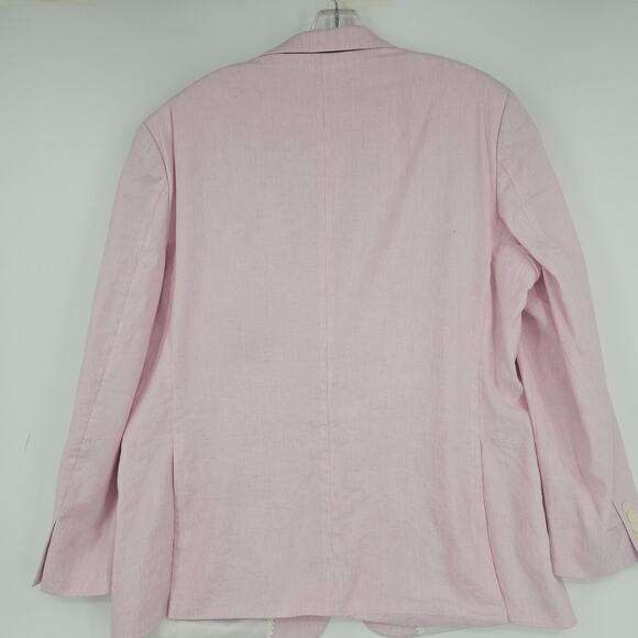 Tommy Hilfiger Powder Pink linen Blend Sports Coat Jacket Men's Size 46 R 3665 - Picture 2 of 8